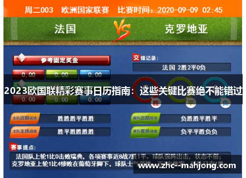 2023欧国联精彩赛事日历指南:这些关键比赛绝不能错过 2023欧国联精彩赛事日历指南:这些关键比赛绝不能错过